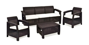 Комплект мебели Корфу трипл сет (Corfu triple set) Коричневый